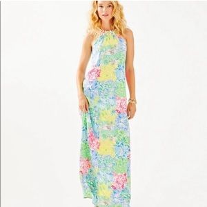 Lilly Pulitzer 60th Anniversary Maxi dress print Size L. Worn 2x